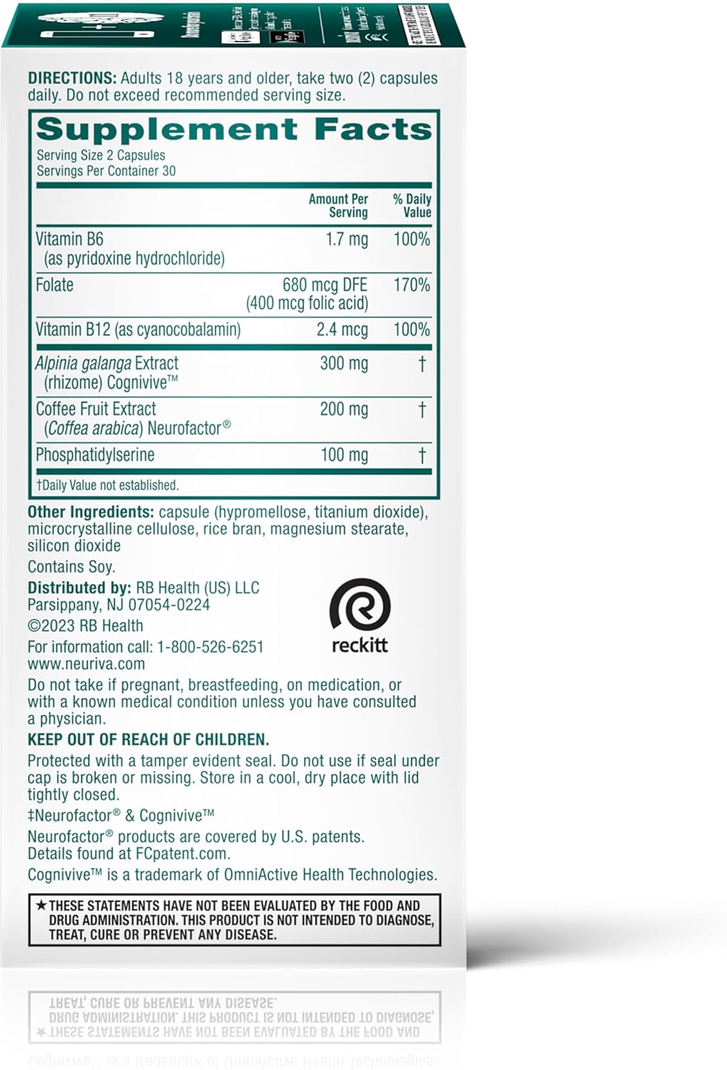 NEURIVA Ultra Decaffeinated Clinically Tested Nootropic Brain Supplement