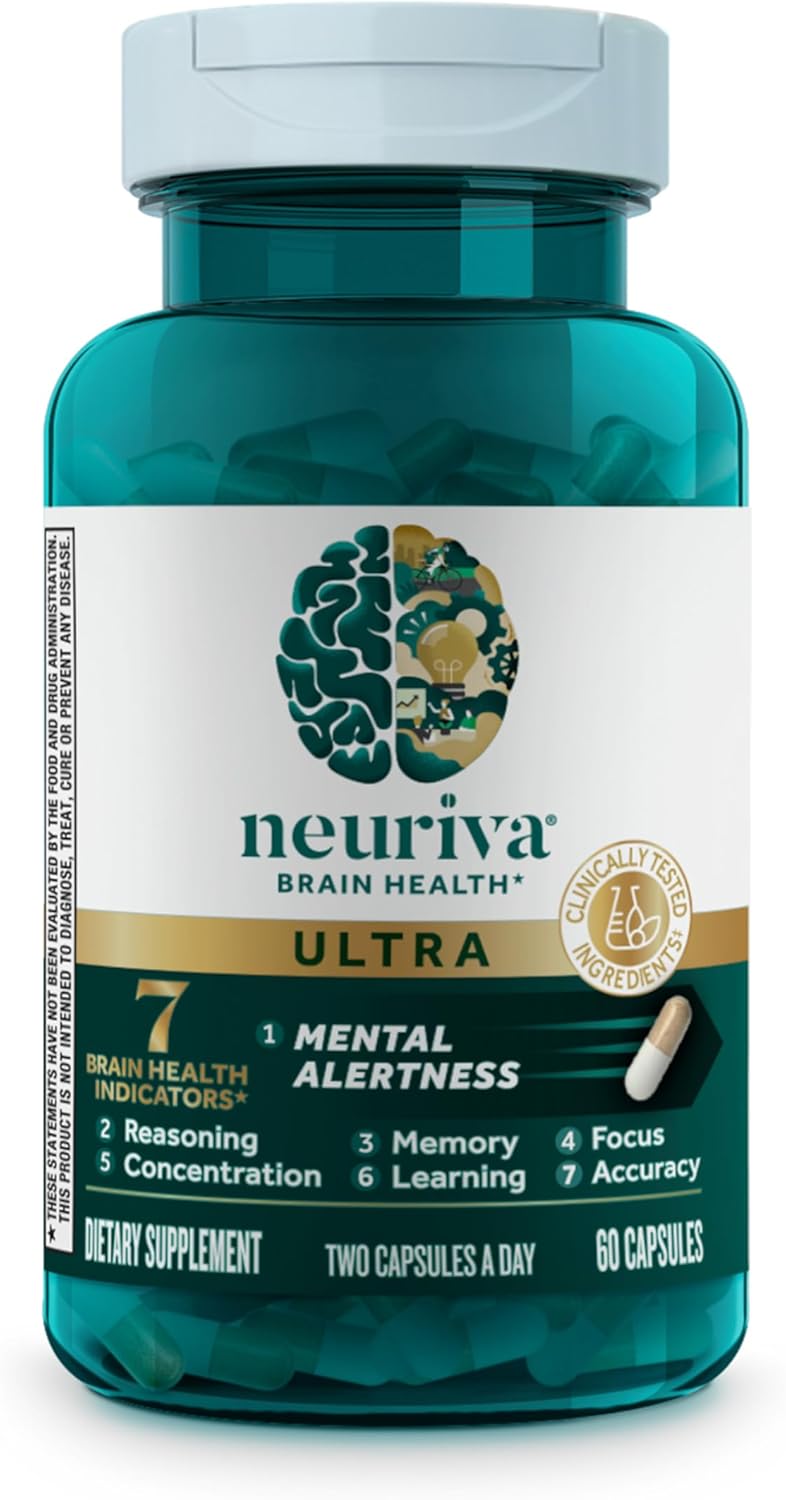 NEURIVA Ultra Decaffeinated Clinically Tested Nootropic Brain Supplement