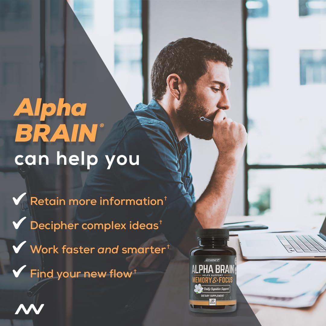 ONNIT Alpha Brain Nootropic Brain Supplement for Men & Women