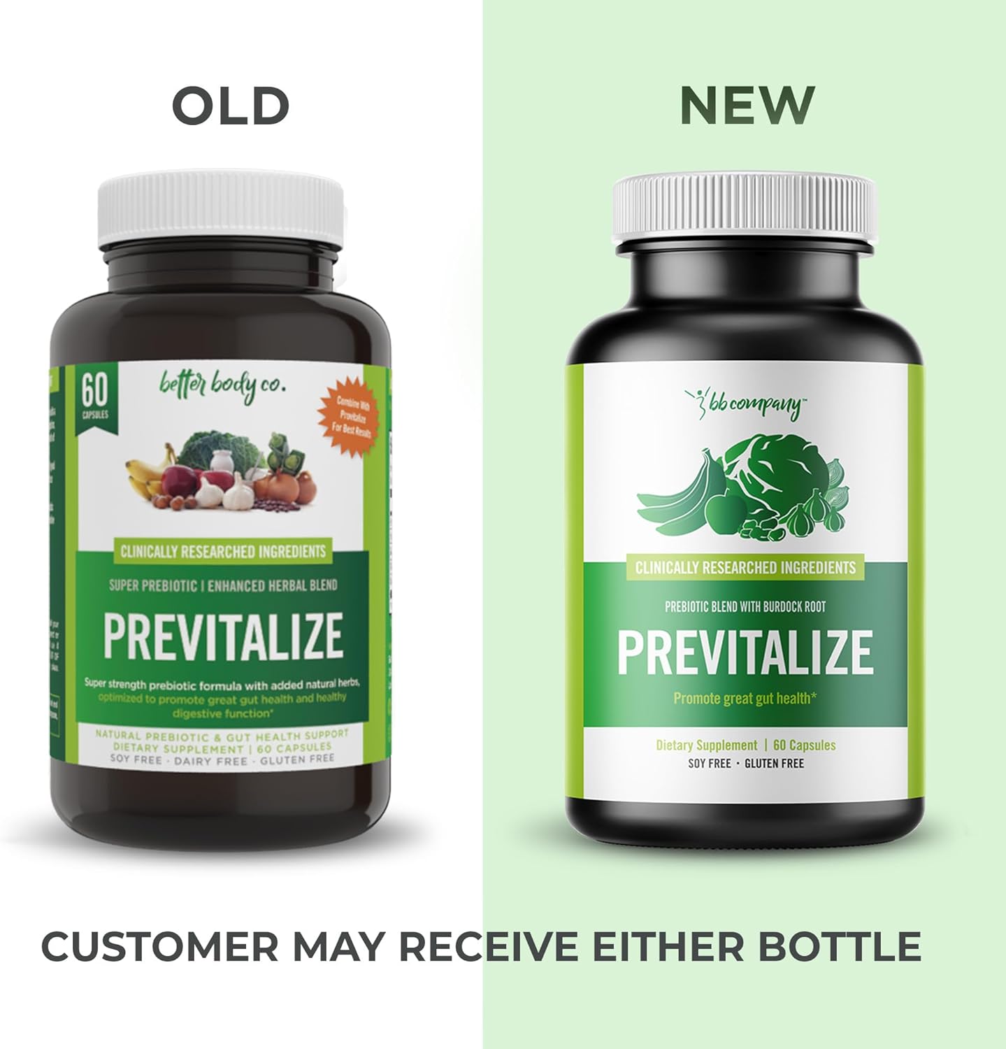 BB Company Previtalize | Prebiotics for Women, Prebiotic Fiber for Gut Health | 60 Ct