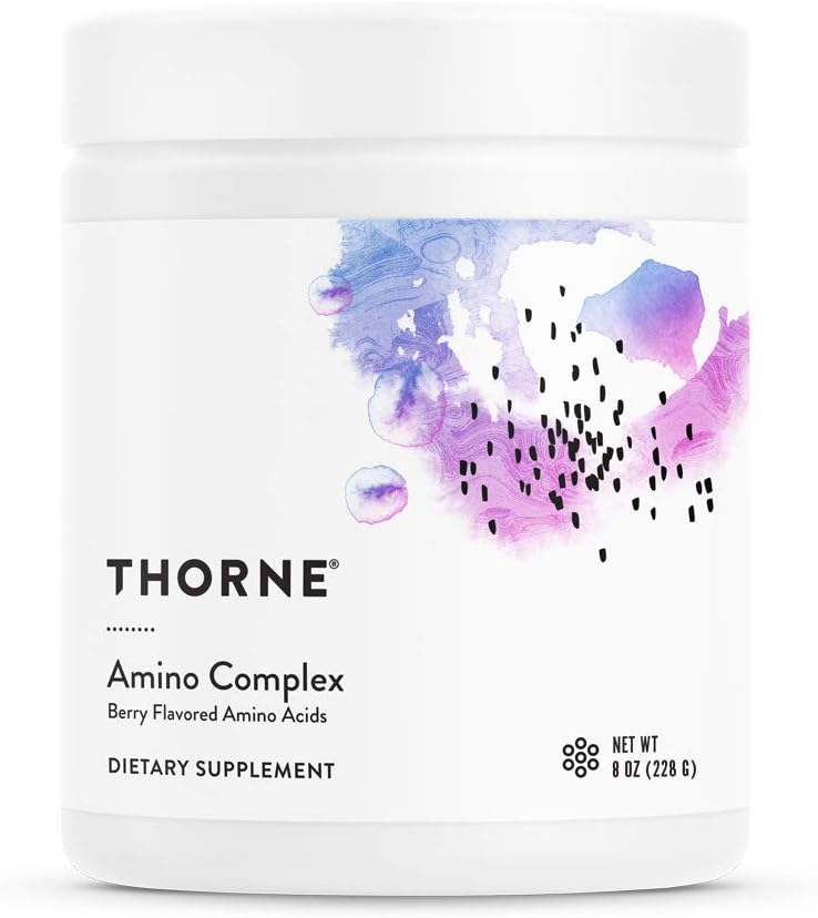 THORNE Multi-Vitamin Elite AM & PM (180 Capsules) & Amino Complex (Berry, 8 Oz) Bundle