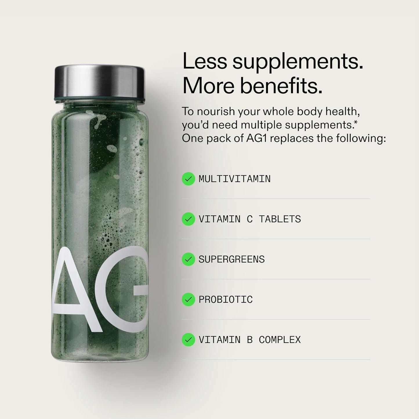 AG1 Greens Powder Supplement