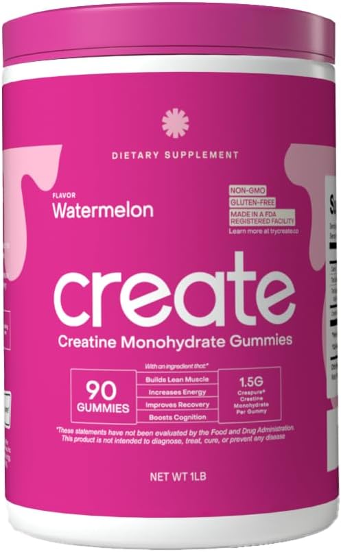 Create Creatine Monohydrate Gummies for Men &amp; Women Flavor Watermelon