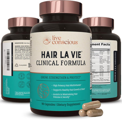 Hair La Vie Live Conscious Clinical Formula Hair Growth Vitamins for Women and Men
