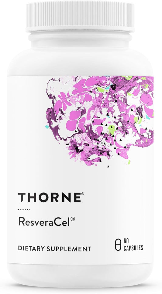 THORNE ResveraCel - Nicotinamide Riboside with Quercetin Phytosome and Resveratrol -  60 Capsules - 30 Servings