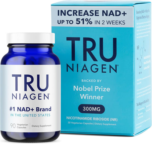 TRU NIAGEN Patented NAD+ Supplement for Anti Aging and Cell Regeneration, 300 mg Niagen, 90 Servings | 1 Bottle