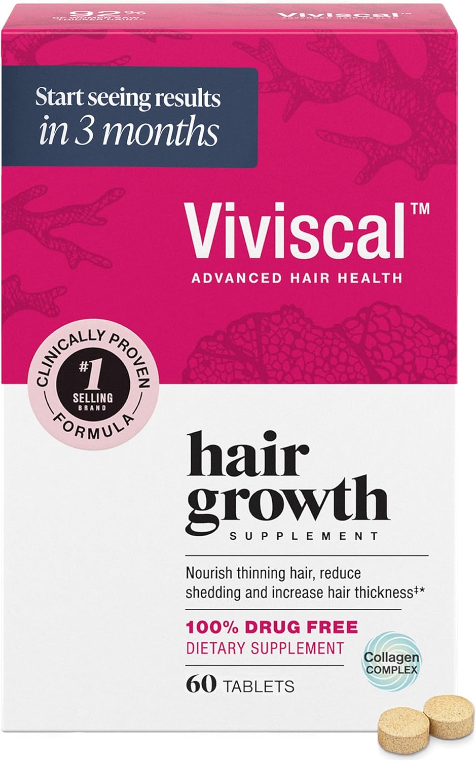 Viviscal Hair Growth Supplements For Women For Thicker, Fuller Hair