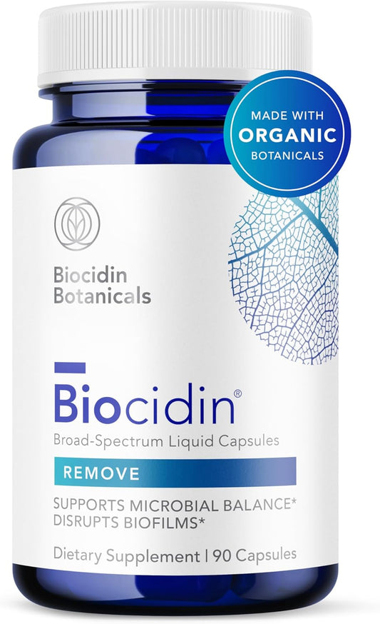 Biocidin Capsules - Biofilm Disruptor - Supports Gut Detox Cleanse, Healthy Microbial Balance, Immune Function &amp; Gut Health (90 Capsules)