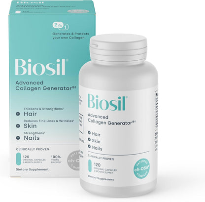 Biosil Collagen Generator - 120 Original Capsules - GMO Free - 60-Day Supply