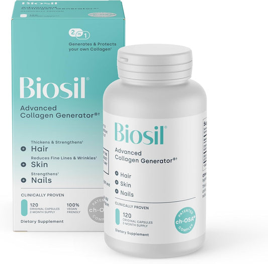 Biosil Collagen Generator - 120 Original Capsules - GMO Free - 60-Day Supply