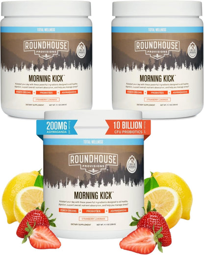 ROUNDHOUSE PROVISION Morning Kick (3 Pack, Strawberry Lemonade)