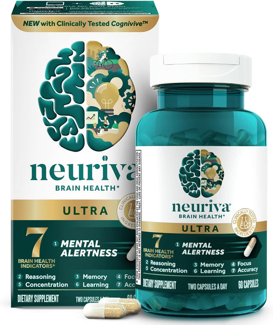 NEURIVA Ultra Decaffeinated Clinically Tested Nootropic Brain Supplement