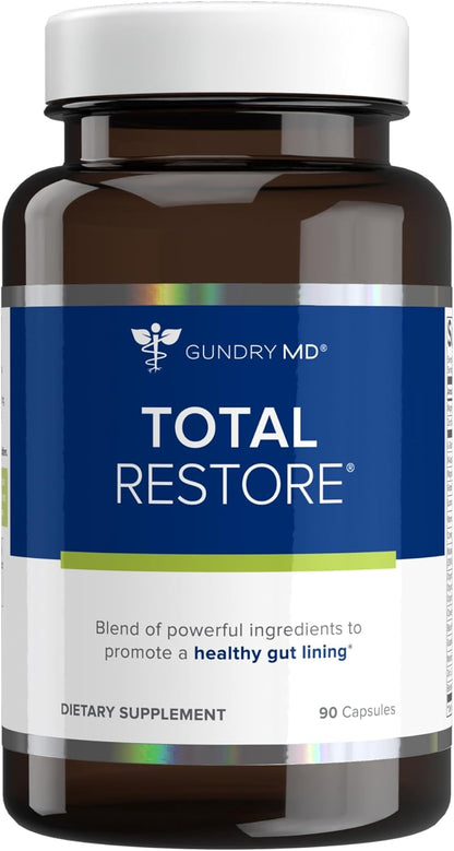 Gundry MD Total Restore Gut Lining, Digestive Supplement Support for Women and Men, 90 Capsules