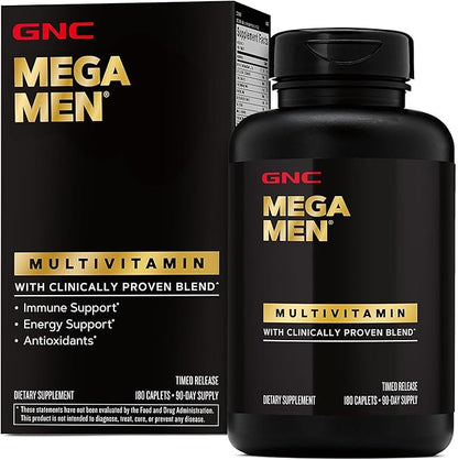 GNC Mega Men Multivitamin Caplets, Clinically Proven to Feel Better