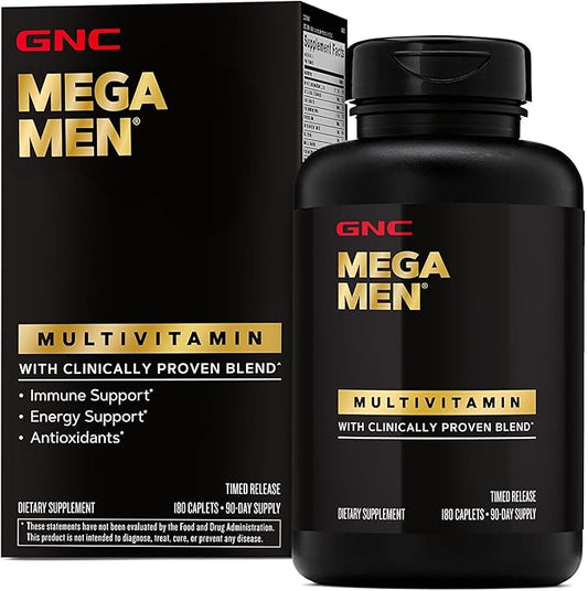 GNC Mega Men Multivitamin Caplets, Clinically Proven to Feel Better