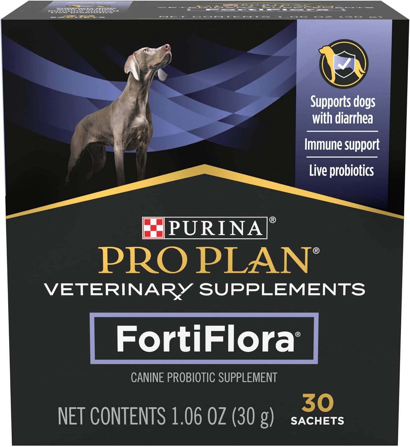 Purina Pro Plan Veterinary Supplements FortiFlora Dog Probiotic Supplement - 30 ct. Box