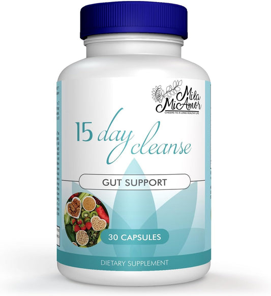 Milamiamor 15 Day Cleanse - Gut and Colon Support - Advanced Gut Cleanse Detox for Women & Men with Senna