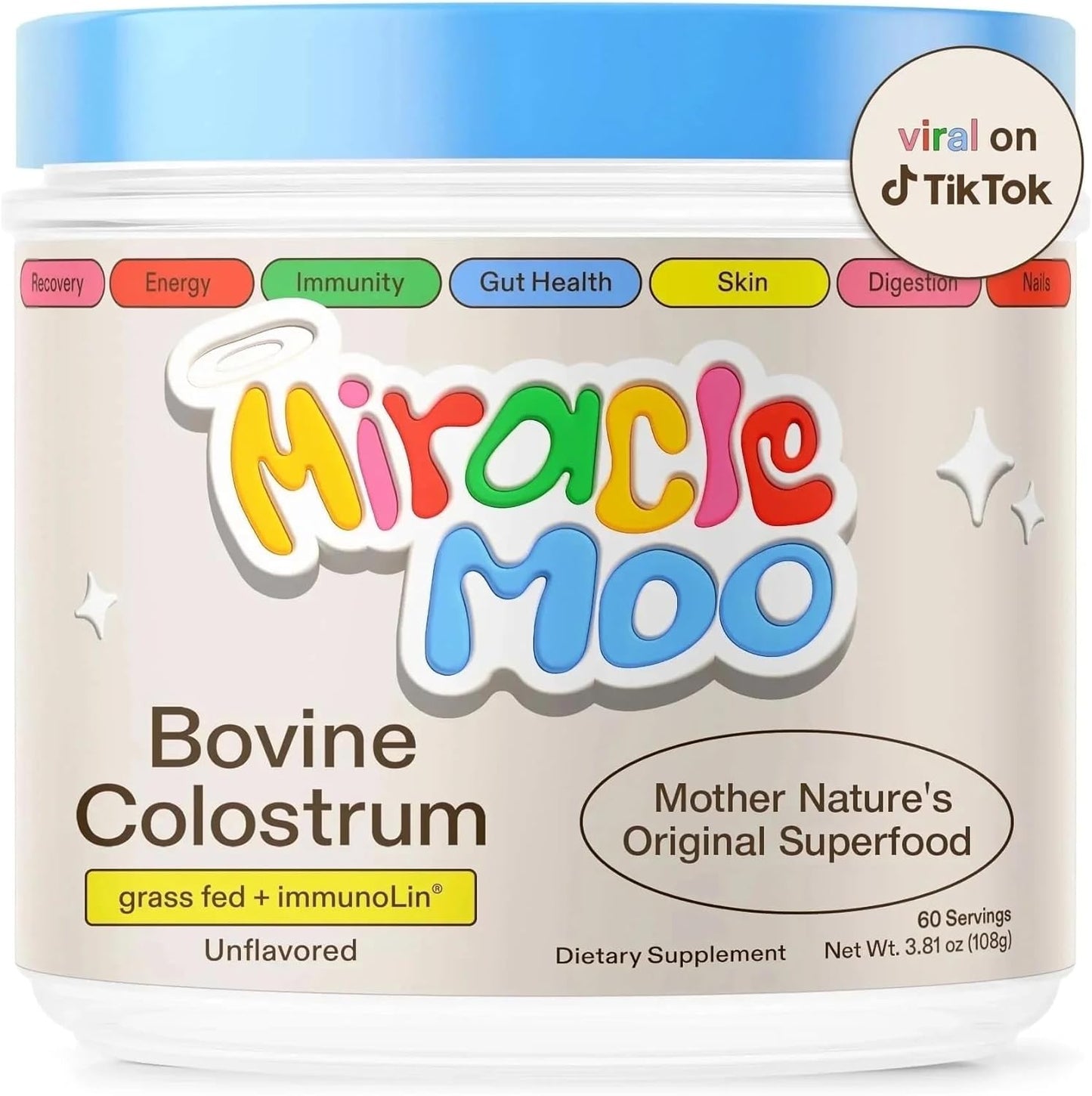 Miracle Moo Colostrum Supplement for Gut Health