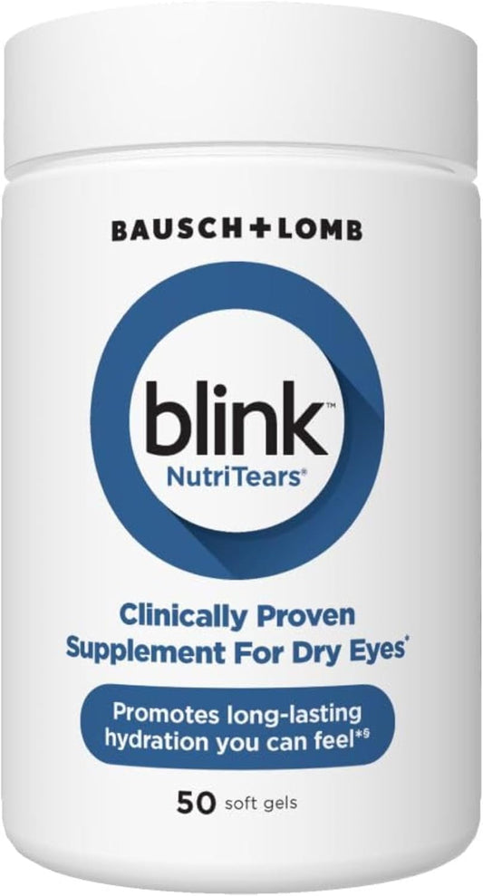 BLINK NutriTears Clinically Proven Supplement for Dry Eyes, 50 Softgels