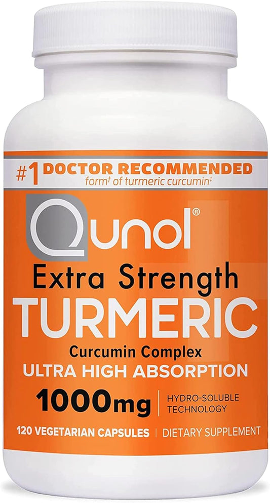 Qunol Turmeric Curcumin Supplement, Turmeric 1000mg With Ultra High Absorption