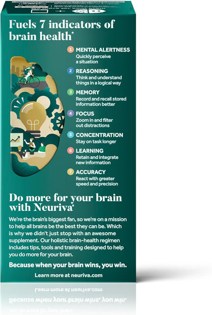 NEURIVA Ultra Decaffeinated Clinically Tested Nootropic Brain Supplement