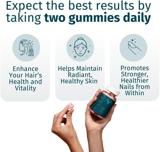 WEEM Hair Skin and Nails Gummies - Supports Healthy Hair