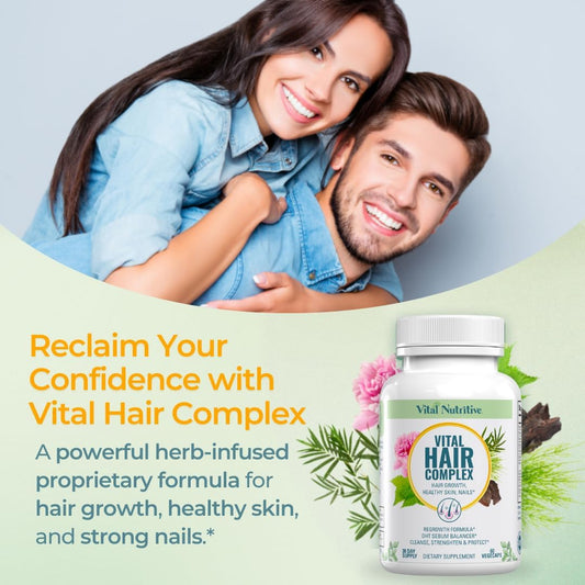 Vital Hair Complex – Biotin &amp; Vitamin B Hair Vitamins for Women &amp; Men