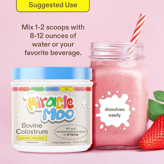 Miracle Moo Colostrum Supplement for Gut Health