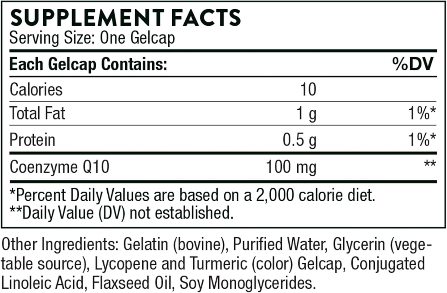 THORNE - CoQ10 (Formerly Q-Best 100)-Free Dietary Supplement Support for Heart Health &amp; Brain Function* - 60 Gelcaps