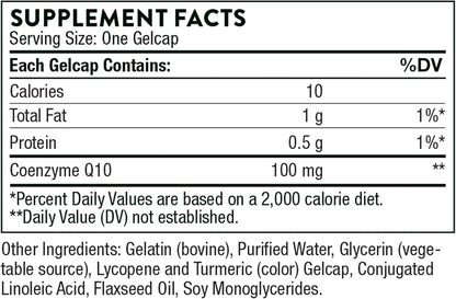 THORNE - CoQ10 (Formerly Q-Best 100)-Free Dietary Supplement Support for Heart Health &amp; Brain Function* - 60 Gelcaps