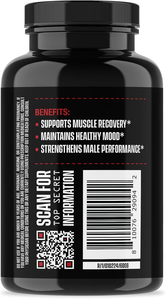 Jocko Fuel Test Booster for Men - Natural Endurance, Stamina, & Strength Booster