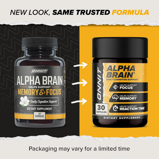 ONNIT Alpha Brain Nootropic Brain Supplement for Men &amp; Women