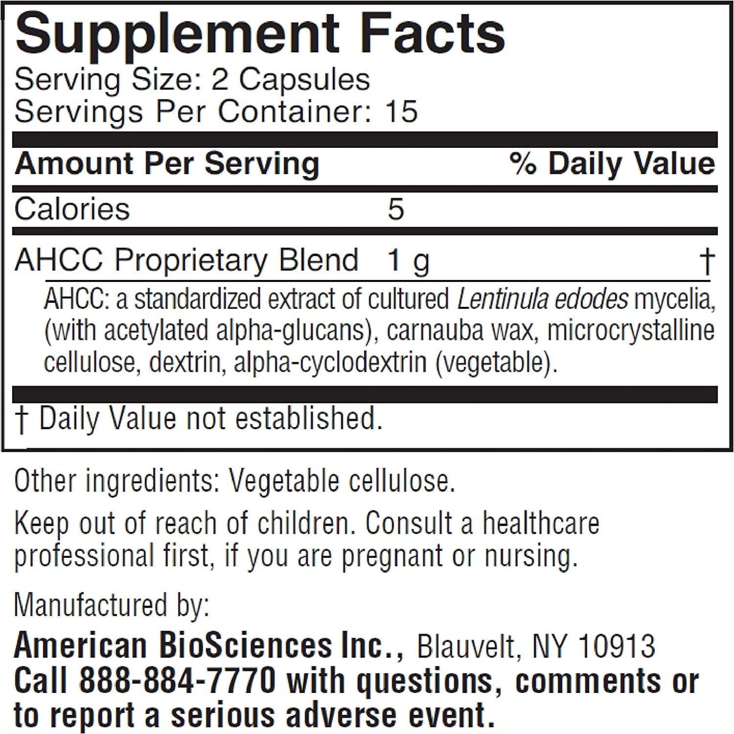ImmPower, AHCC Mushroom Extract - Immune Support Supplement for Adults  - 30 Vegetarian Capsules, 500mg/capsule