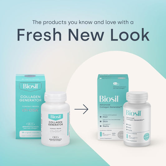 Biosil Collagen Generator - 120 Original Capsules - GMO Free - 60-Day Supply