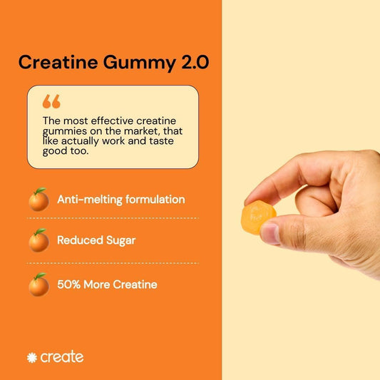 Create Creatine Monohydrate Gummies for Men & Women Orange Flavor