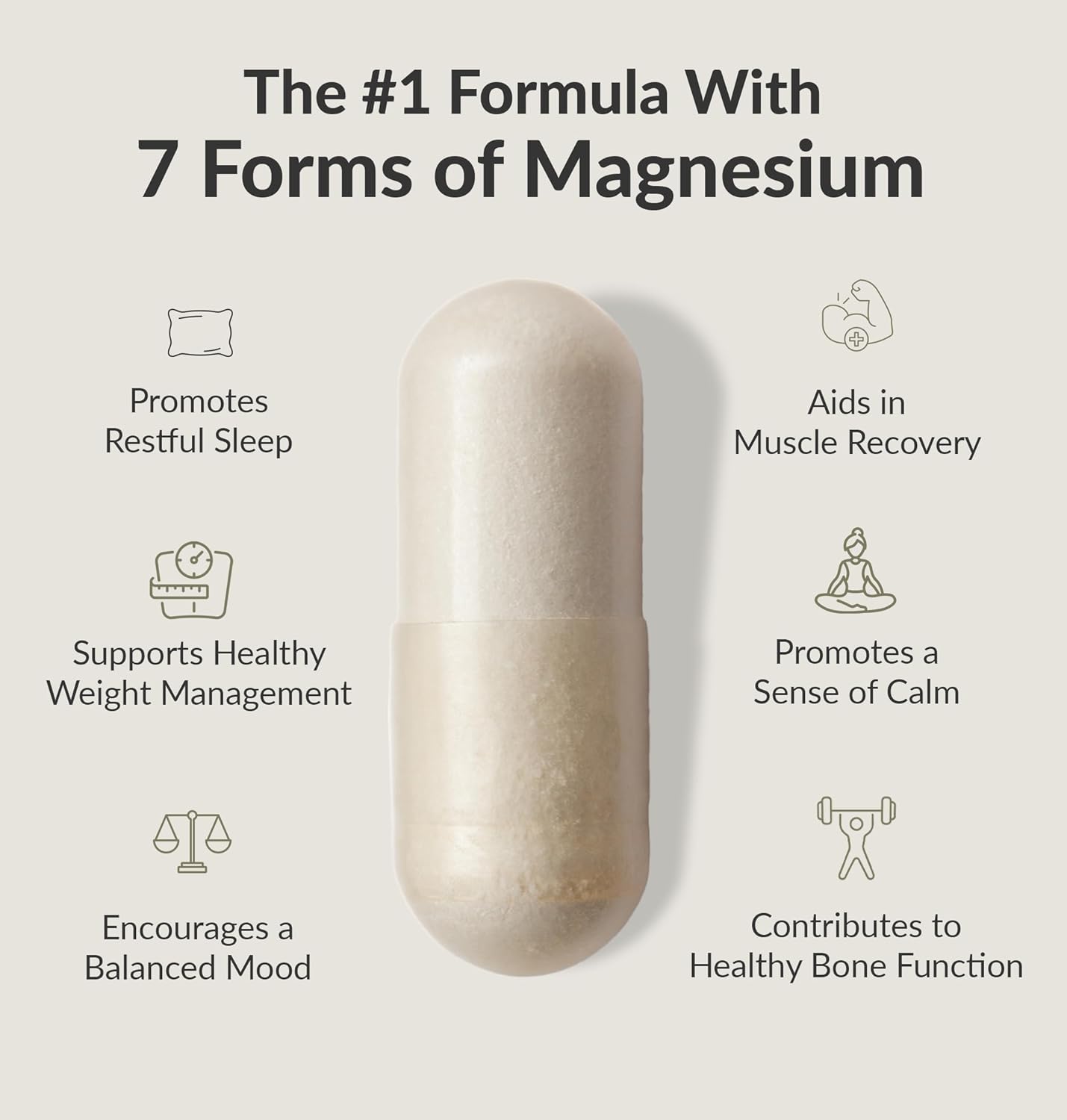 BIOptimizers Magnesium Breakthrough Supplement 4.0-7 Forms of Mg, Natural Support for Sleep and Cognitive Function- 60 Capsules