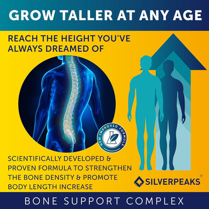 Growth Capsules to Grow Taller - Height Growth Maximizer with Calcium for Bone Strength, Made in USA