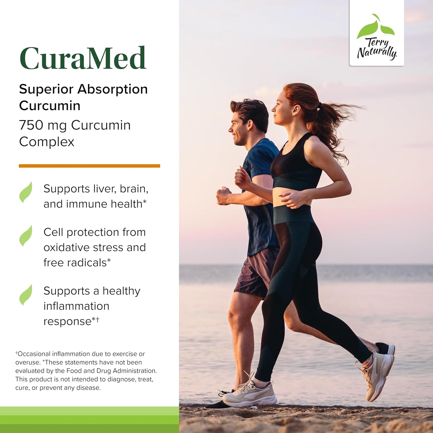 Terry Naturally CuraMed 750mg - Antioxidant Supplement for Brain & Heart Health Support