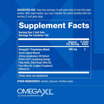 OmegaXL Joint Support Supplement, for Relief, 60 Count