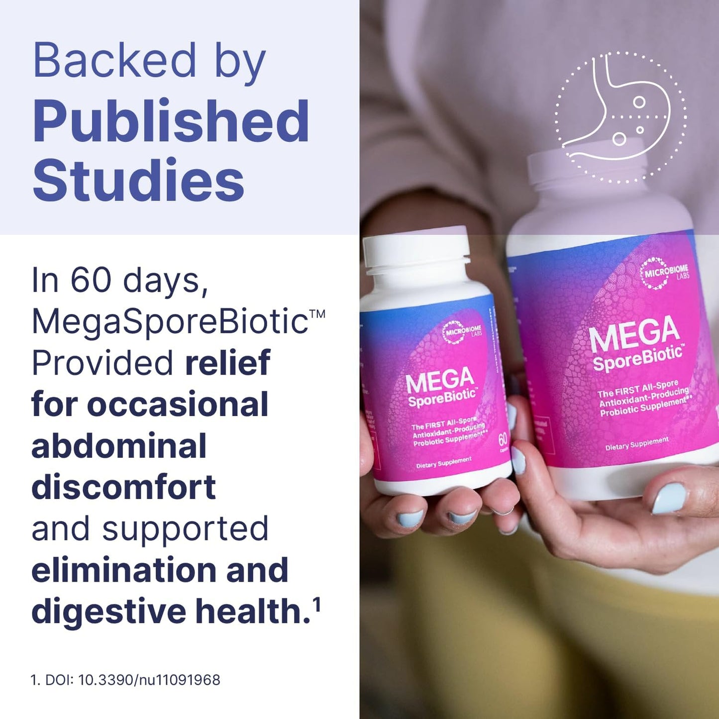Microbiome Labs MegaSporeBiotic Probiotics for Women & Men (60 Capsules)