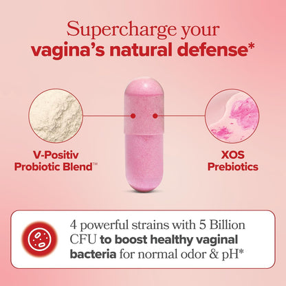 O Positiv URO Vaginal Probiotics for Women pH Balance with Prebiotics & Lactobacillus Probiotic Blend