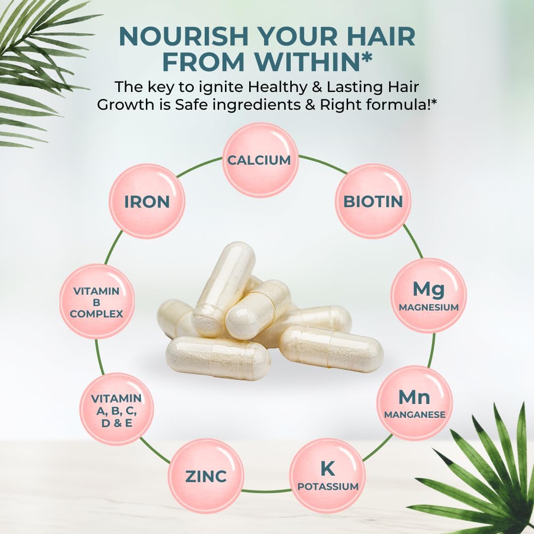 Vital Hair Complex – Biotin &amp; Vitamin B Hair Vitamins for Women &amp; Men