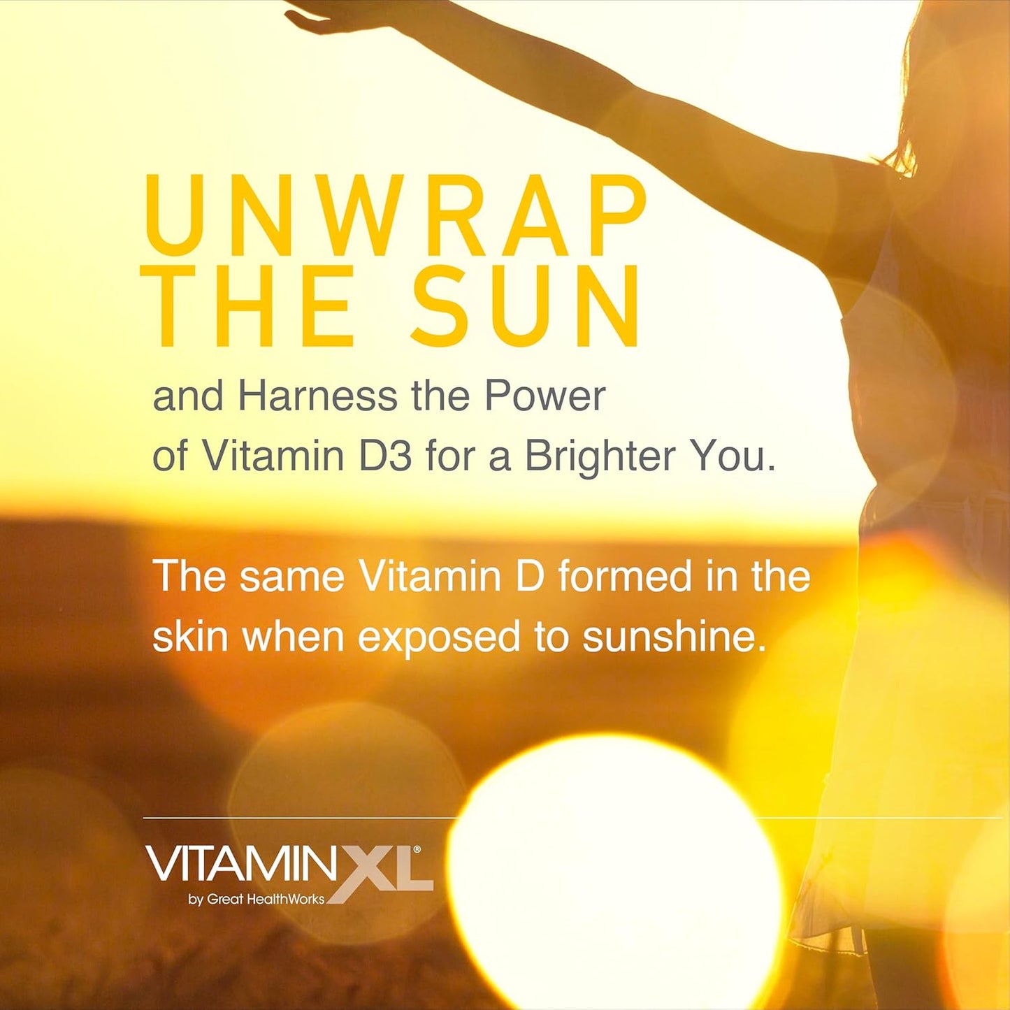 OmegaXL VitaminXL D3 High Potency Daily Vitamin D 5000 IU 125mcg Immune Support Supplement