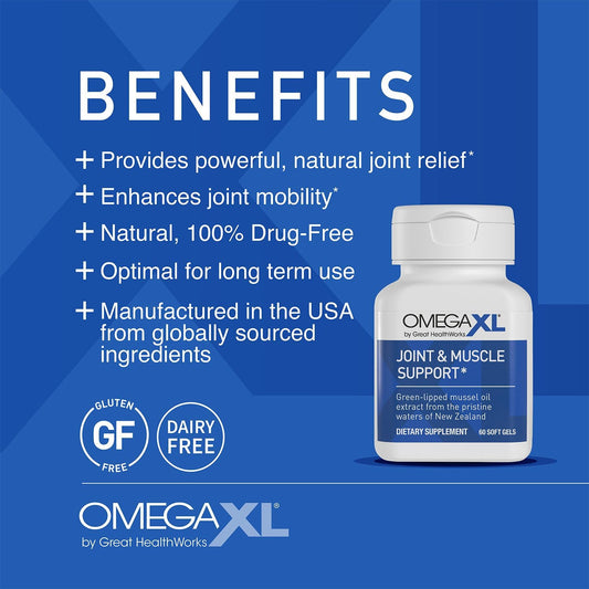 OmegaXL Joint Support Supplement, for Relief, 60 Count