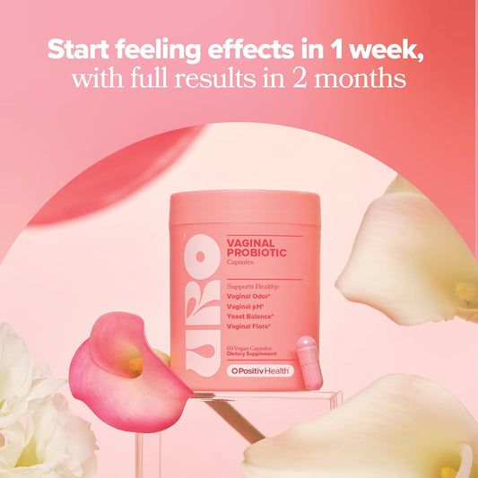 O Positiv URO Vaginal Probiotics for Women pH Balance with Prebiotics & Lactobacillus Probiotic Blend
