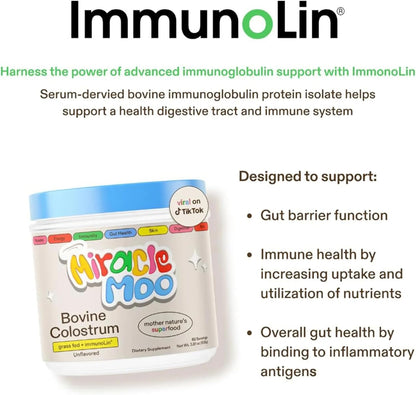 Miracle Moo Colostrum Supplement for Gut Health