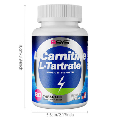 BSYS L-Carnitine L-Tartrate 60 Counts Capsules
