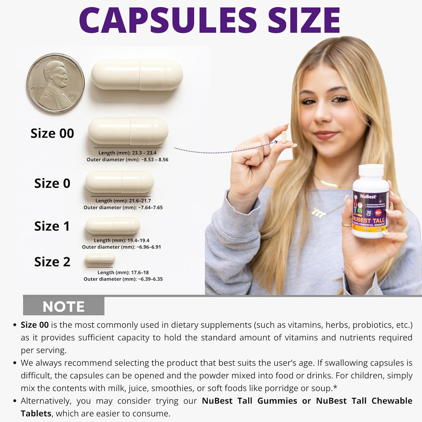 NuBest Tall 10+ Premium Bone Strength Formula | 60 Capsules | 1 Month Supply