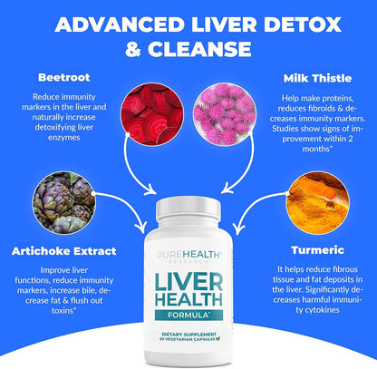 Liver Health – Liver Cleanse Detox &amp; RepairHealthy Liver Renew with 11 Natural Nutrients, 30 Days Supply