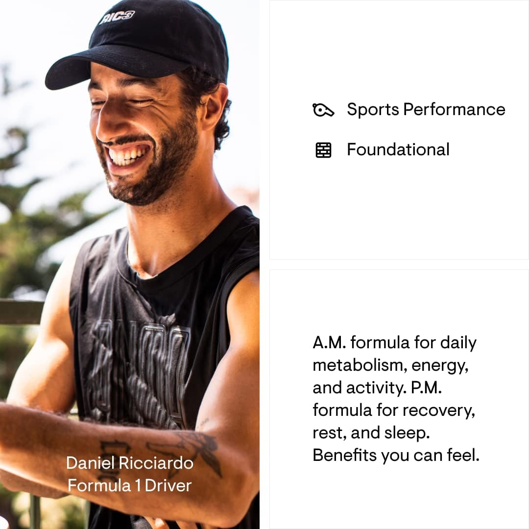 THORNE Multi-Vitamin Elite AM & PM (180 Capsules) &amp; Amino Complex (Berry, 8 Oz) Bundle